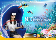 Orange Luxury Seat Amusement Park 9D VR Simulator With 360 Degree Rotating Platform
