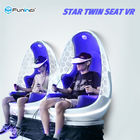 360 Degree 2 Seats 9D Virtual Reality Cinema With EGG Chair Leg Sweep Effect