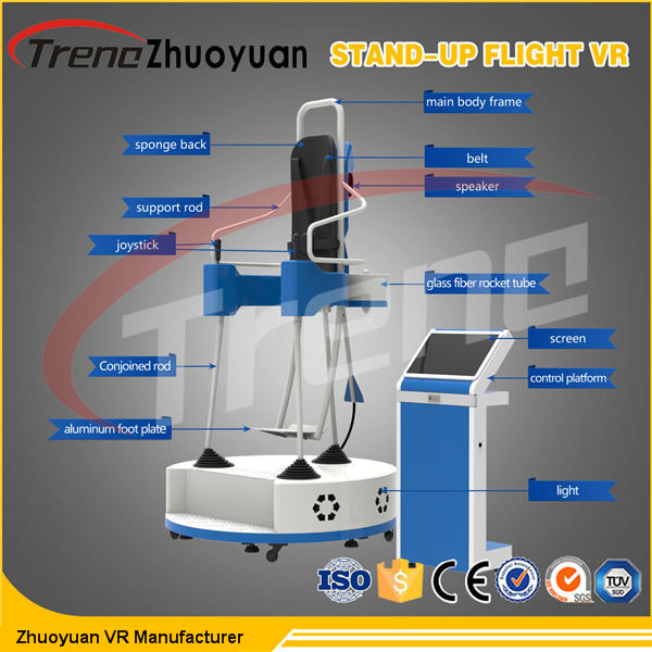 Full Motion Virtual Reality Flight Simulator Standing With 360 Degree ...