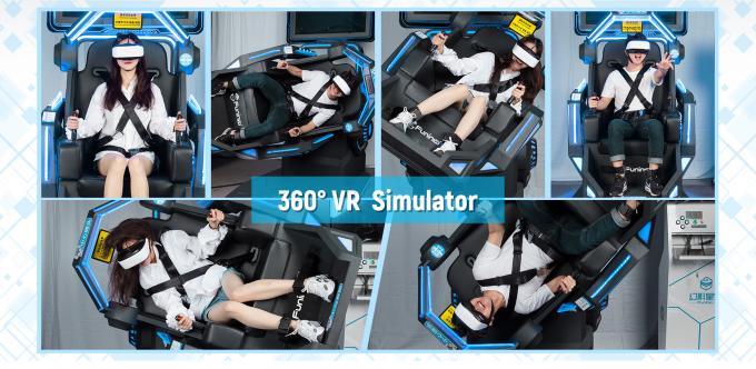 Metal 1 seat 360 Degree Rotation 9D Virtual Reality Flight Simulator