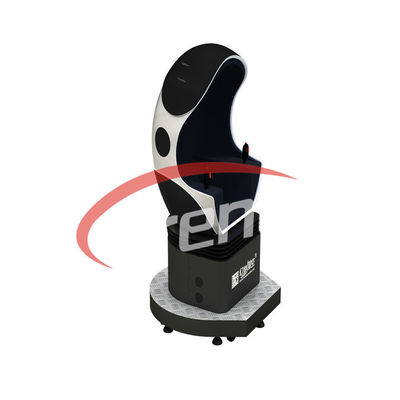 Black Shooting 9D Virtual Reality Simulator With Electric Servo System ISO 9001 Approved