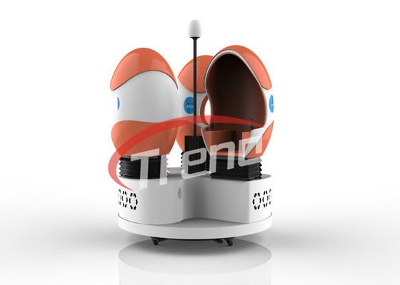 Space Capsule Egg Shaped 9D VR Simulator Three Seat With HQ VR Glasses