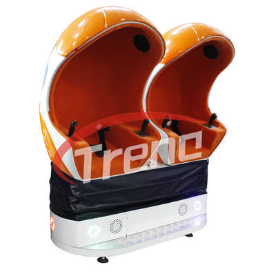 Multi Players Interactive 9D Cinema Simulator 2 Seats 360 Degree Motion With Rotation