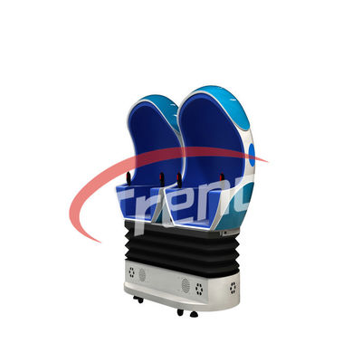 Egg Shape Theme Park 9D Virtual Reality Cinema Double Seats 1500 Watt  SGS Approved