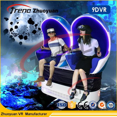 Amusement Park Electric 9D Virtual Reality Simulator Two Seats For Busy Street Park