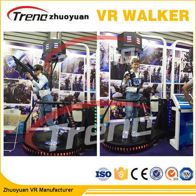 Theme Park Virtual Reality Treadmill Video Game With Wearable Sensors