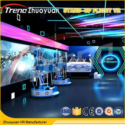 220 Volt Indoor Ski Games Stand Up Flight VR Simulator For Shopping Center