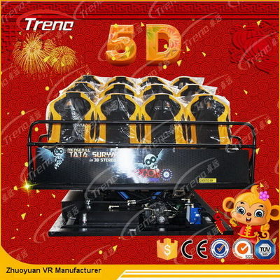 Electric Motion 5D Movie Theater  8 / 9 / 12 Seats With 6 DOF Hydraulic Platform