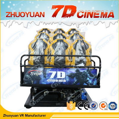 Shooting Games 7D Cinema Rider Metal Screen 6 / 9 Seats With Wind Effects