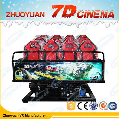 Shooting Games 7D Cinema Rider Metal Screen 6 / 9 Seats With Wind Effects