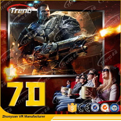 Movable Digital Control 7D Movie Theater 4 Seats / 6 Seats With Hydraulic System