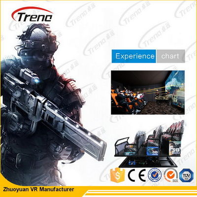 6 DOF Gun Shooting Stereo 7D Cinema Simulator With 3D VR Hanger 2.25KW 220V