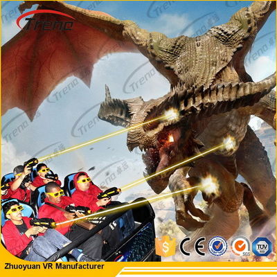 Shopping Mall Interactive Motion 7D Movie Theater With 6 DOF Electric Platform