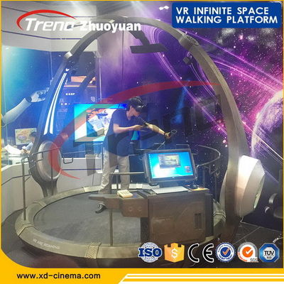 Amusement Park 9D Virtual Reality Simulator With Hyper fine Virtual Walking Platform