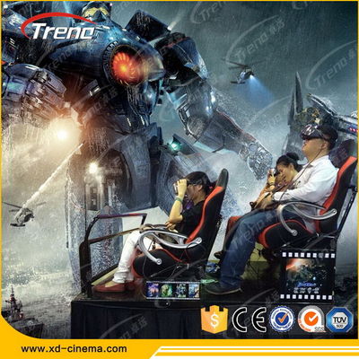 Black Virtual Reality 5D Mobile Cinema , 5D Moving Theater With Dynamic Hydraulic Seats