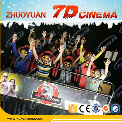 Amusement Park Gun Shooting 7D Cinema Equipment With 6 DOF Electric Platform