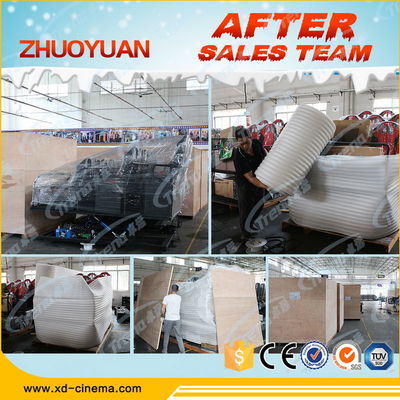 Amusement Park Gun Shooting 7D Cinema Equipment With 6 DOF Electric Platform