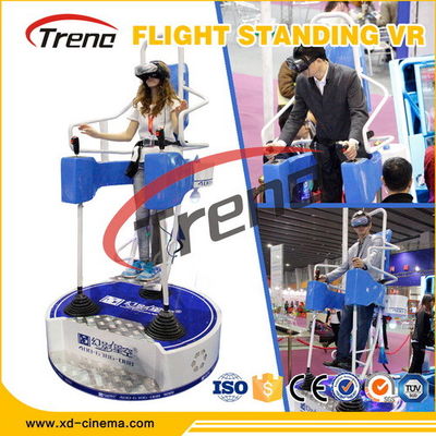 Amusement Park Video Game Virtual Reality Gaming Devices With 360 ° Rotating Platform