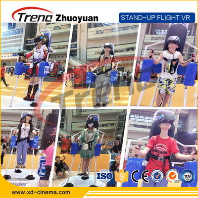 Amusement Park Video Game Virtual Reality Gaming Devices With 360 ° Rotating Platform