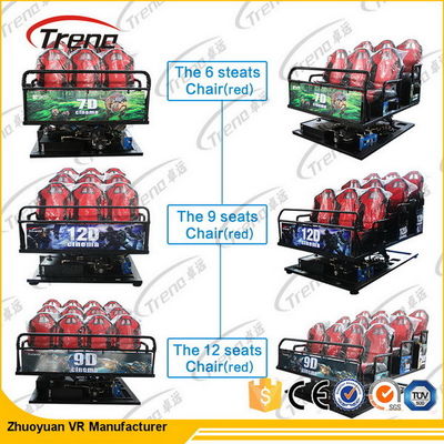 6 / 9 / 12 Seats 7d Cinema System 6 Dof Platform Large 7d Theater Equipment