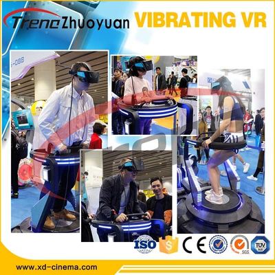 Black 0.5KW Small Vibrating VR Simulator Cinema With Player Controller Joystick