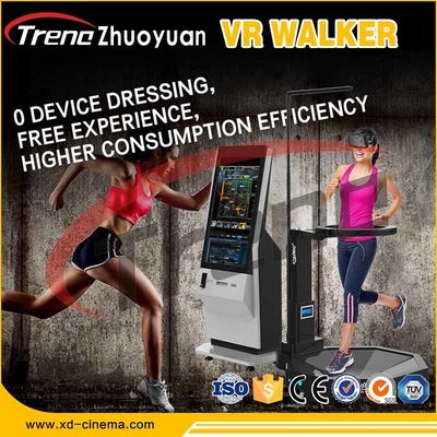 Black 800 Watt 9D Virtual Reality Treadmill / Shooting Battle Games