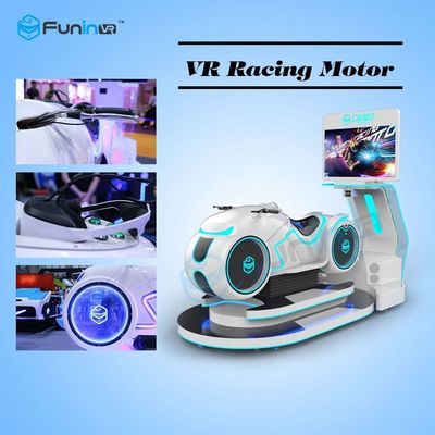 700KW white color multiplayer eye-catch appearance Car Driving Vr Simulator Motorcycle Racing For Game Zone