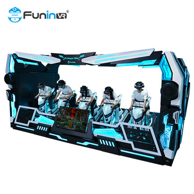 Entertainment  9D VR Dragon Rider 5 Seats Simulator On Dynamic Extreme Theme Platform