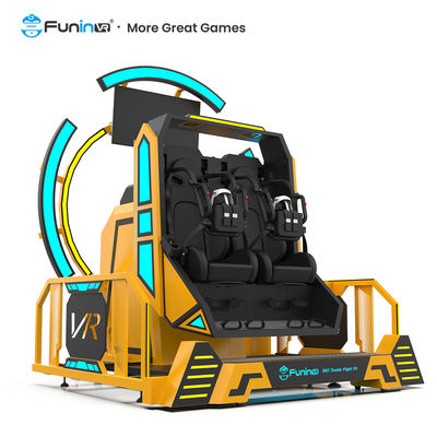 Upgrade Your Entertainment Business with 360° Double Flight 9D VR Simulator 40 Inches Display Screen Size Dynamic Platform