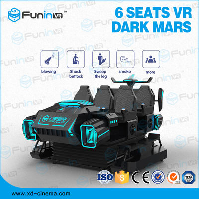 220V multiplayer  black  appearance  vr games 6 seats 9D Virtual Reality Simulator