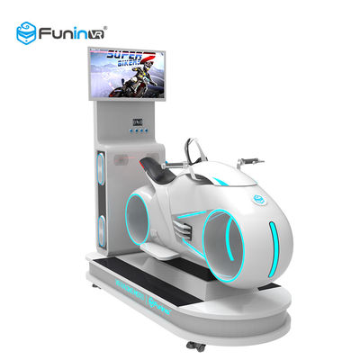 White Color 9D Virtual Reality Simulator Multiplayer Car Driving Vr Motorcycle Racing 700KW