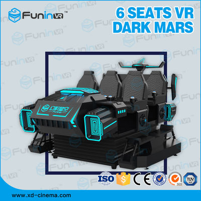 Vr Games 6 Seats 9D Virtual Reality Simulator ISO9000 220V Multiplayer Black Appearance