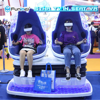 Full Automatic Mode Virtual Reality Simulator Cinema Blue With White Color