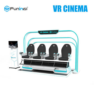 3KW 4 Players 9D Virtual Reality Simulator With  Electric Motion System For Teenagers