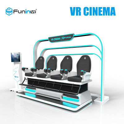 3KW 4 Players 9D Virtual Reality Simulator With  Electric Motion System For Teenagers
