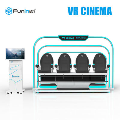 3KW 4 Players 9D Virtual Reality Simulator With  Electric Motion System For Teenagers