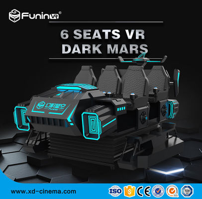 6 Seats Virtual Reality 9D Flight Simulator With Back Vibration 4200*3670*2350mm