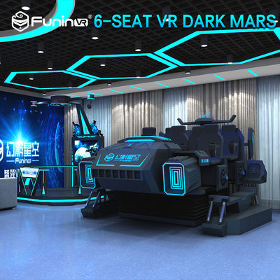 6 Seats Virtual Reality 9D Flight Simulator With Back Vibration 4200*3670*2350mm