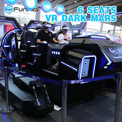 Attractive 9D Virtual Reality Simulator , 6 Seater VR Cinema Theater Tank Shape