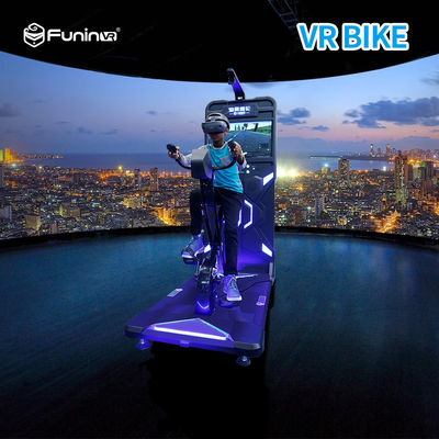 Indoor 9D Virtual Reality Stationary Bike / Exercise Bike Virtual Ride
