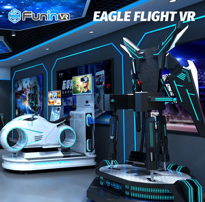 1260*1260*2450mm 9D VR Eagle Flight Cinema Simulator 2.0kw+200 Kg VR 360 Flying Game Machine For Amusement Park