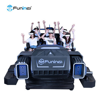 9D VR 6 seats cinema simulator machine Rated load 600KG VR Motion Platform Darkness Spaceship Simulator