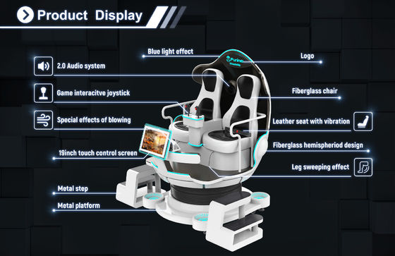 Virtual Reality VR 9D Cinema Factory price 9d vr 3d glasses 2 Seats 200kg VR Amusement Game 9d simulador cinema