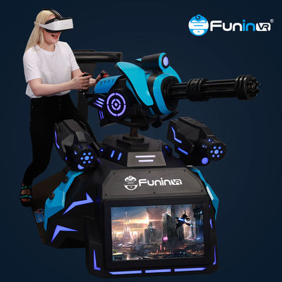 Hot selling gatling gun shooting arcade game machine virtual reality 9d VR walker shooting 9d vr standing platform