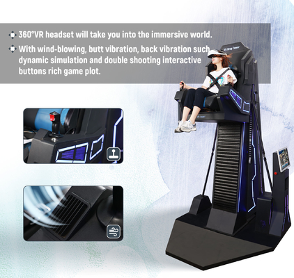 1 Player 9d Cinema Virtual Reality Drop Tower Flight Simulator Game Machine