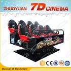 Dynamic Virtual Reality 7D Interactive Theater 8 / 9 Seat For Amusement Park
