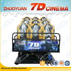 Theme Park Shooting Game 7D Cinema Simulator 6 Seats With Electric System