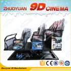 Movable Amazing 7D Cinema Simulator 6 Seats With Lighting / Rain Simulation