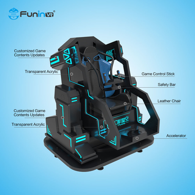 500kg Capacity Virtual Reality Simulator Amusement Shooting Games Cool Mecha Shooting 9D Vr