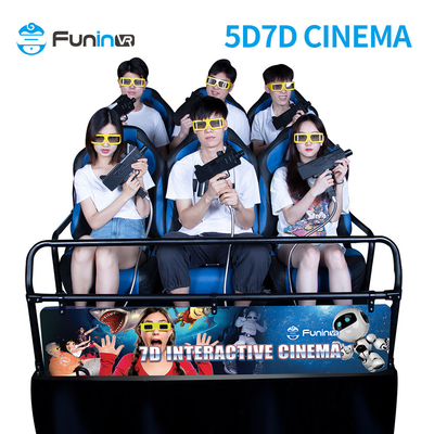 Interactive Motion Movies 5d 6d 7D Movie Theater 6 Dof Electric Platform